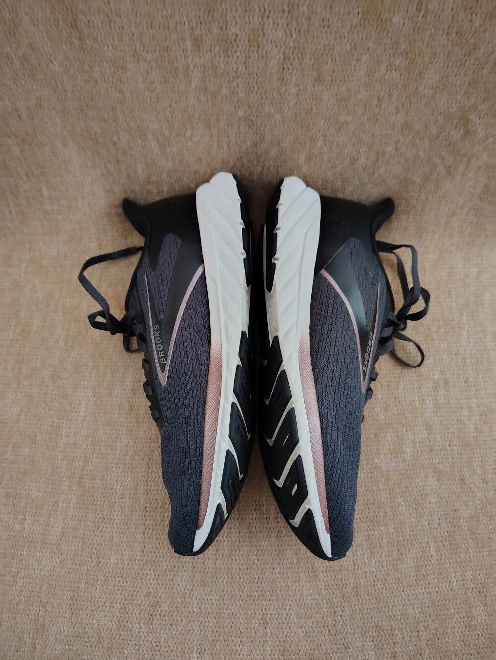 Brooks Women's Anthem 7 Running Shoes, Color Black & Pink White Sole, Size 9M